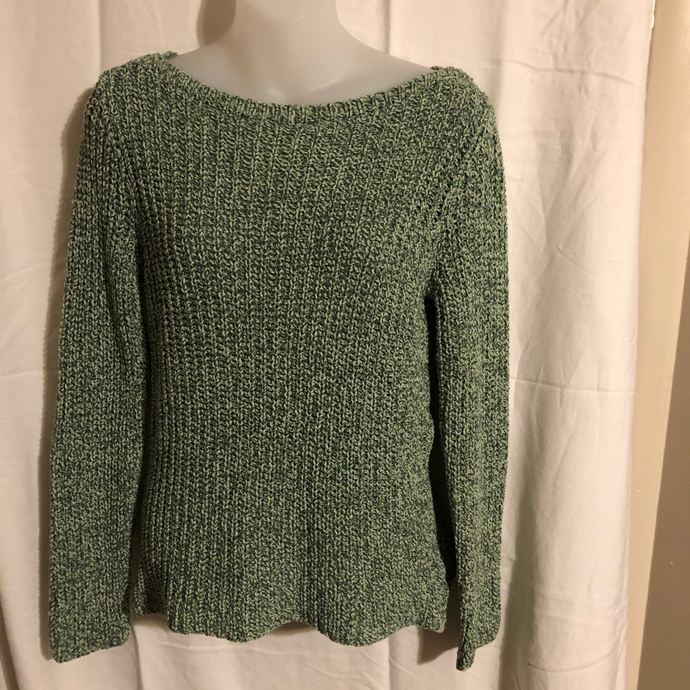 Ralph Lauren jeans sweater tweed green M cotton